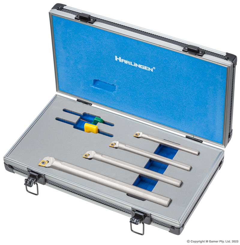 4 Piece Indexable Nickel Plated Carbide Boring Bar Set